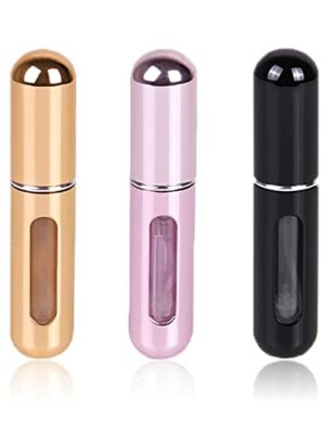 31-WZ8lWKDL.jpg KAYZON Travel Mini Perfume Refillable Atomizer Container, Portable Perfume Scent Pump Case Fragrance Empty Spray Bottle for Traveling and Outgoing (3 Pack, 5ml) (3 Pcs)
