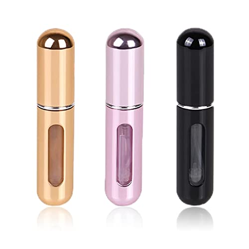 31-WZ8lWKDL.jpg KAYZON Travel Mini Perfume Refillable Atomizer Container, Portable Perfume Scent Pump Case Fragrance Empty Spray Bottle for Traveling and Outgoing (3 Pack, 5ml) (3 Pcs)