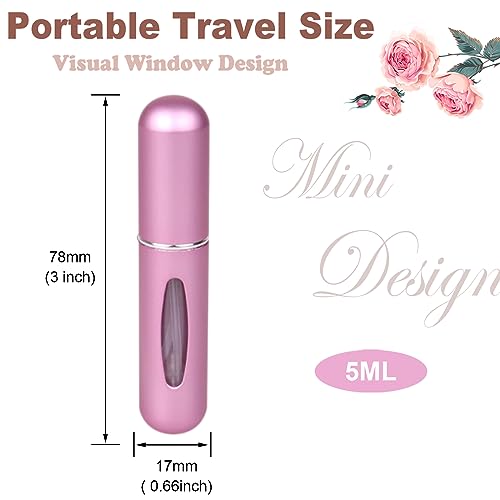 415zPTB5qTL.jpg KAYZON Travel Mini Perfume Refillable Atomizer Container, Portable Perfume Scent Pump Case Fragrance Empty Spray Bottle for Traveling and Outgoing (3 Pack, 5ml) (3 Pcs)