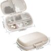 41NdJwY-LL._AC_.jpg 1Pack Travel Pill Organizer, 8 Compartments Portable Pill Case, Small Pill Box for Pocket Purse Portable Medicine Vitamin Container Beige