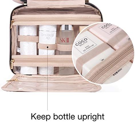 41WpZixscL._AC_.jpg BAGSMART Toiletry Bag Travel Bag with Hanging Hook, Water-resistant Makeup Cosmetic Bag Travel Organizer for Accessories, Shampoo, Full Sized Container, Toiletries