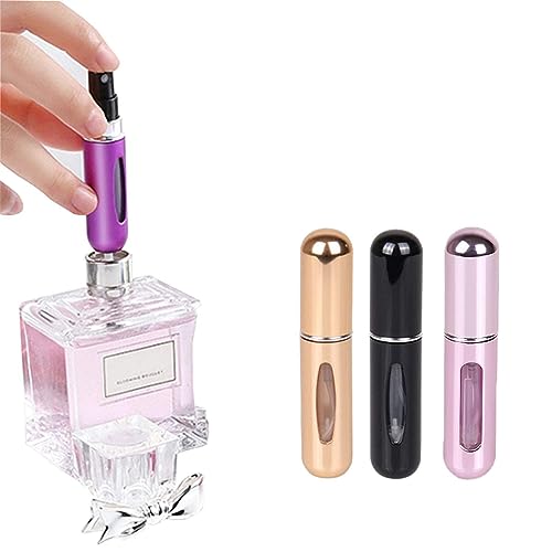 41cz5UnLkfL.jpg KAYZON Travel Mini Perfume Refillable Atomizer Container, Portable Perfume Scent Pump Case Fragrance Empty Spray Bottle for Traveling and Outgoing (3 Pack, 5ml) (3 Pcs)