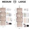 41xlJDyhamL._AC_.jpg BAGSMART Toiletry Bag Travel Bag with Hanging Hook, Water-resistant Makeup Cosmetic Bag Travel Organizer for Accessories, Shampoo, Full Sized Container, Toiletries
