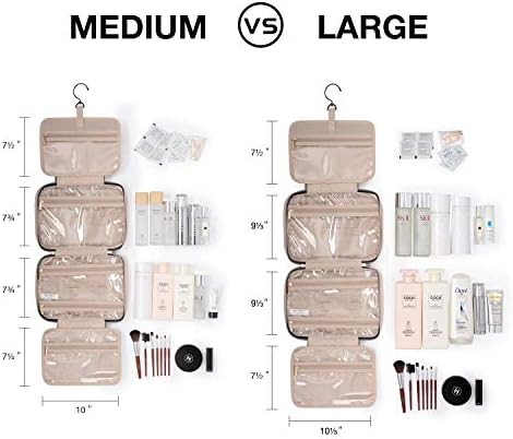 41xlJDyhamL._AC_.jpg BAGSMART Toiletry Bag Travel Bag with Hanging Hook, Water-resistant Makeup Cosmetic Bag Travel Organizer for Accessories, Shampoo, Full Sized Container, Toiletries