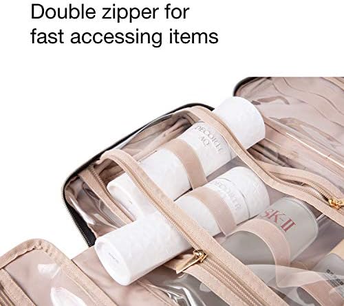 51Kaz4JaWoL._AC_.jpg BAGSMART Toiletry Bag Travel Bag with Hanging Hook, Water-resistant Makeup Cosmetic Bag Travel Organizer for Accessories, Shampoo, Full Sized Container, Toiletries