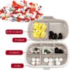 51PtvqvyvVL._AC_.jpg 1Pack Travel Pill Organizer, 8 Compartments Portable Pill Case, Small Pill Box for Pocket Purse Portable Medicine Vitamin Container Beige