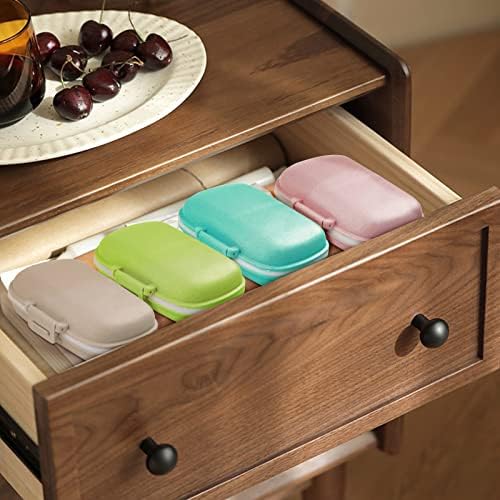 51SOqqYtX7L._AC_.jpg 1Pack Travel Pill Organizer, 8 Compartments Portable Pill Case, Small Pill Box for Pocket Purse Portable Medicine Vitamin Container Beige