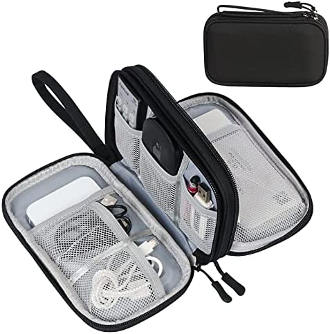 51bkqVa-vPS._AC_.jpg FYY Travel Cable Organizer Pouch Electronic Accessories Carry Case Portable Waterproof Double Layers All-in-One Storage Bag for Cord, Charger, Phone, Earphone Black