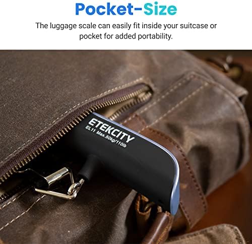 51pNyiE28GL._AC_.jpg Etekcity Luggage Scale, Travel Essentials, Digital Weight Scales for Travel Accessories, Portable Handheld Scale with Temperature Sensor, Rubber Paint, 110 Pounds, Battery Included