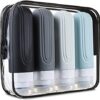 51wWoxpgcJL._AC_.jpg Mrsdry Travel Bottles for Toiletries, Tsa Approved 3oz Travel Size Containers BPA Free Leak Proof Refillable Liquid Silicone Squeezable Travel Accessories for Shampoo Conditioner Lotion (4 Pack)