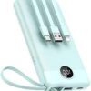 3162mmwv0DL._AC_.jpg VEEKTOMX Portable Phone Charge with Built in Cables, 10000mAh Ultra Slim Power Bank with 5 Outputs and LED Display, Battery Pack Compatible with iPhone/iPad/Samsung and Other Android Smart Devices