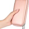 31LtPeV668L._AC_.jpg iMangoo Shockproof Carrying Case Hard Protective EVA Case Impact Resistant Travel 12000mAh Bank Pouch Bag USB Cable Organizer Earbuds Pocket Accessory Smooth Coating Zipper Wallet Rose Gold