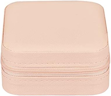 31bPNX8qngS._AC_.jpg LETURE PU Leather Small Jewelry Box, Travel Portable Jewelry Case for Ring, Pendant, Earring, Necklace, Bracelet Organizer Storage Holder Boxes (Pink)