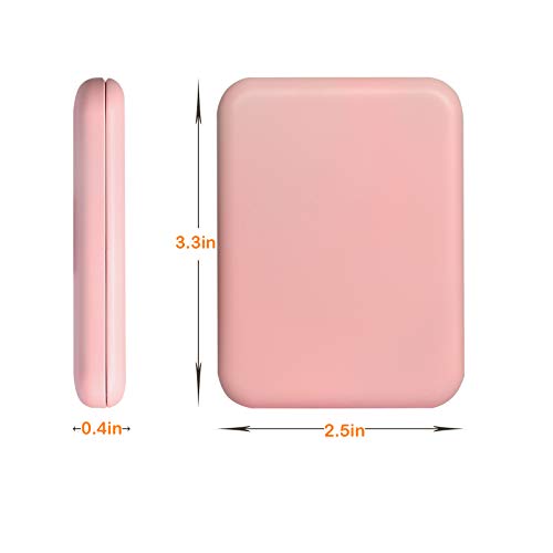 31qoXmpm7vL.jpg Kintion Pocket Mirror, 1X/3X Magnification LED Compact Travel Makeup Mirror, Compact Mirror with Light, Purse Mirror, 2-Sided, Portable, Folding, Handheld, Small Lighted Compact Mirror for Gift, Pink