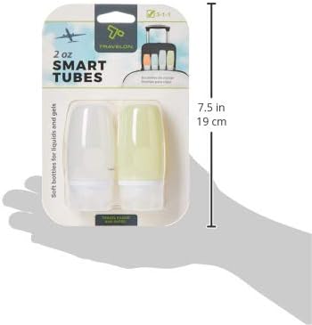 31vaTSM94RL._AC_.jpg Travelon Set Of 2 Smart Tubes, 2 Ounce, Green/Clear, One Size