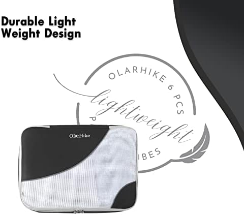 41A9mjV27L._AC_.jpg OlarHike 8 Set Packing Cubes for Travel, Luggage Organizer Bags for Travel Accessories Travel Essentials, Travel Cubes for Carry on Suitcases