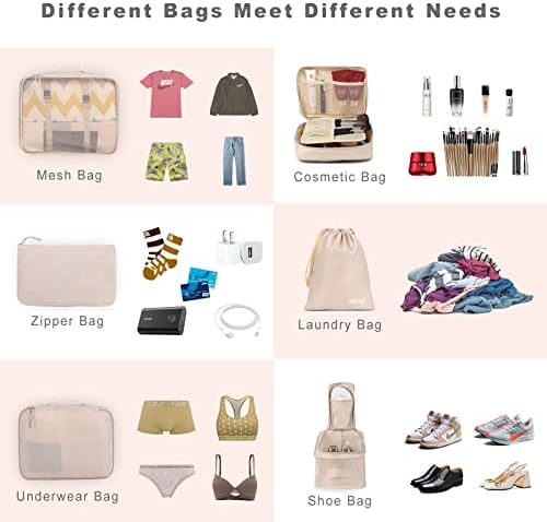 41-DWyHkx6L._AC_.jpg BAGAIL 8 Set Packing Cubes Luggage Packing Organizers for Travel Accessories