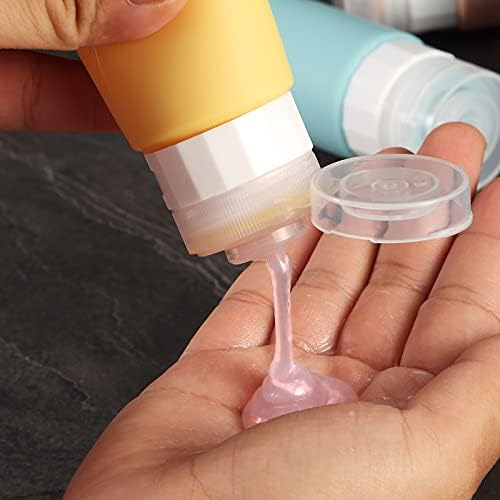 412hKmgqXwS._AC_.jpg Gemice Travel Bottles for Toiletries Tsa Approved Travel 3oz Size Containers BPA Free Leak Proof Travel Tubs Refillable Liquid Travel Accessories for Cometic Shampoo and Lotion Soap