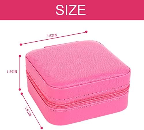 415U0BY5AxL._AC_.jpg KElofoN Travel jewelry Organizer Travel jewelry case Travel Jewelry box Small Jewelry Organizer Box for Girls Women(1, Rosy)