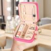 415weYASKuL._AC_.jpg KElofoN Travel jewelry Organizer Travel jewelry case Travel Jewelry box Small Jewelry Organizer Box for Girls Women(1, Rosy)