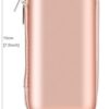 41Aymc-ZP6L._AC_.jpg iMangoo Shockproof Carrying Case Hard Protective EVA Case Impact Resistant Travel 12000mAh Bank Pouch Bag USB Cable Organizer Earbuds Pocket Accessory Smooth Coating Zipper Wallet Rose Gold