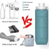 41C8NsBRaUL._AC_.jpg SPECIAL MADE Collapsible Water Bottles Cups Leakproof Valve Reusable BPA Free Silicone Foldable Travel Water Bottle Cup for Gym Camping Hiking Travel Sports Lightweight Durable