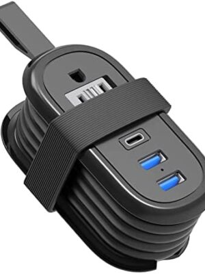 41F2qMnPrcL._AC_.jpg BEVA 4FT Travel Power Strip with USB C Ports, Non Surge Protector Small Power Strip with Flat Plug Travel Extension Cord, 2 Outlets 3 USB Ports(1 USB C), Travel Cruise Essentials
