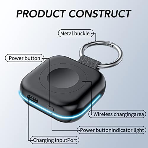 41ITP6UvE-L._AC_.jpg HUOTO Portable Charger for Apple Watch,Wireless Magnetic iWatch Charger 1200mAh Power Bank Travel Keychain Accessories Smart Watch Charger for Apple Watch Series 8/7/6/5/4/3/2/SE/Ultra