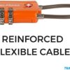 41M8uyw420L._AC_.jpg 6 Pack TSA Approved Travel Combination Cable Luggage Locks for Suitcases & Backpacks - Orange