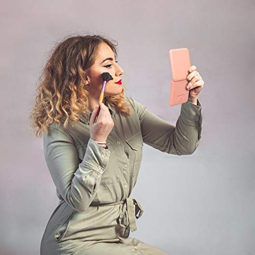 41MUdRI9PCL.jpg Kintion Pocket Mirror, 1X/3X Magnification LED Compact Travel Makeup Mirror, Compact Mirror with Light, Purse Mirror, 2-Sided, Portable, Folding, Handheld, Small Lighted Compact Mirror for Gift, Pink