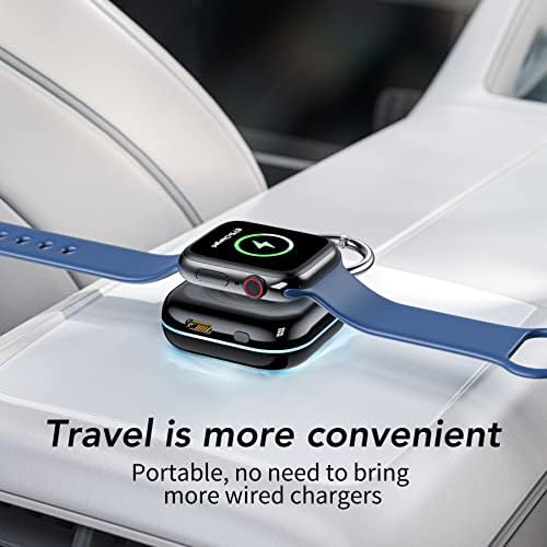41N1EZXHayL._AC_.jpg HUOTO Portable Charger for Apple Watch,Wireless Magnetic iWatch Charger 1200mAh Power Bank Travel Keychain Accessories Smart Watch Charger for Apple Watch Series 8/7/6/5/4/3/2/SE/Ultra