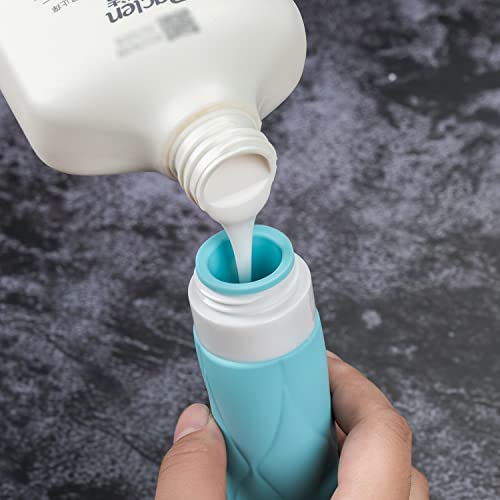 41S9IKAPVBL.jpg SUDDHO Silicone Travel Bottles for Toiletries,Leak Proof BPA Free Squeezable 3oz Tsa Approved Travel Size Containers Refillable Travel Accessories for Shampoo Body Wash Liquids(4Pack)