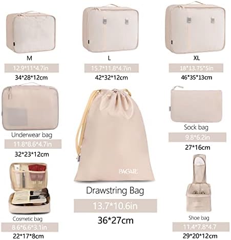41UINNmQMeL._AC_.jpg BAGAIL 8 Set Packing Cubes Luggage Packing Organizers for Travel Accessories