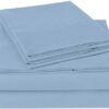 41UXu7-7IFL._AC_.jpg RV Sheets for RV Bunk 28x75 Size Bed, Soft Brushed Microfiber, 1800 Hotel Luxury Bed Sheets Set for Campers, RV's & Travel Trailers Easy Fit Mattress up to 8 Inch Deep Pockets(Light Blue RV Sheets)