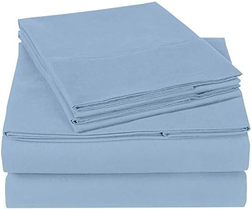 41UXu7-7IFL._AC_.jpg RV Sheets for RV Bunk 28x75 Size Bed, Soft Brushed Microfiber, 1800 Hotel Luxury Bed Sheets Set for Campers, RV's & Travel Trailers Easy Fit Mattress up to 8 Inch Deep Pockets(Light Blue RV Sheets)