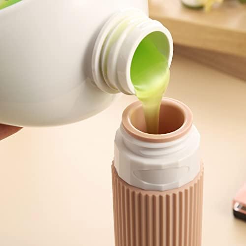 41VhaeeqCWL._AC_.jpg Mrsdry Travel Bottles for Toiletries, Tsa Approved 3oz Portable Travel Bottles, BPA Free Leak Proof Squeezable Silicone Travel Size Containers, Travel Accessories with Clear Toiletry Bag (4 Pack)