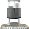 41ZKQMV7yKL._AC_.jpg riemot Luggage Travel Cup Holder Free Hand Drink Carrier - Hold Two Coffee Mugs - Fits Roll on Suitcase Handles - Gifts for Flight Attendants Travelers Accessories
