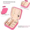 41cKClgcArL._AC_.jpg KElofoN Travel jewelry Organizer Travel jewelry case Travel Jewelry box Small Jewelry Organizer Box for Girls Women(1, Rosy)