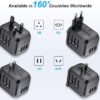 41eGMXfQz5L._AC_.jpg Universal International Travel Plug Adapter with USB-C, Ouliyo US to European UK AUS Asia Worldwide Travel Adapter AC Outlets Plug Converters,3 USB 1 Type C Smart Travel Power Adaptor Charger