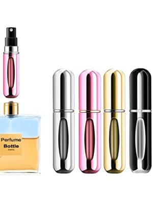 41hjucRDgXL.jpg Yamadura Portable Mini Refillable Perfume Atomizer Bottle Spray, Scent Pump Case for Travel (5ml, 4 Pack) 4
