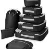 41kGkjnGYzL._AC_.jpg OlarHike 8 Set Packing Cubes for Travel, Luggage Organizer Bags for Travel Accessories Travel Essentials, Travel Cubes for Carry on Suitcases