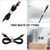 41kMCEtbIFL._AC_.jpg Nearockle 16Pcs Silicone Cable Straps Wire Organizer for Earphone, Phone Charger, Mouse, Audio, Computer, Reusable Fastening Cable Ties Cord Organizer in Home, Office, Kitchen, School (Pink)