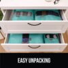 41mn-2PwBUL._AC_.jpg Gorilla Grip 6 Piece Packing Cubes Set, Compression Space Saving Organizers for Suitcases and Luggage, Mesh Window Bags, Travel Essentials for Carry On, Clothes and Shoes, Cube with Zipper, Turquoise