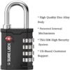 41nI233Av5L._AC_.jpg SURE LOCK TSA Accepted Heavy Duty Big Combination Luggage Padlock for Gun Cases, Transporting Equipment Cases in Trade Show, Music and Medical Industries (2, Black)