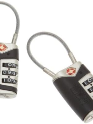 4014648 Lewis N Clark Travel Sentry Cable Lock 2 Pack black