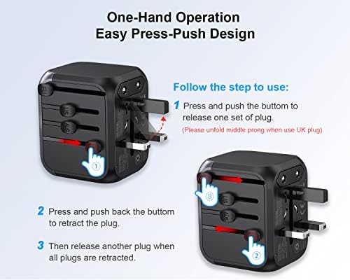 41pggTyexeL._AC_.jpg Universal International Travel Plug Adapter with USB-C, Ouliyo US to European UK AUS Asia Worldwide Travel Adapter AC Outlets Plug Converters,3 USB 1 Type C Smart Travel Power Adaptor Charger