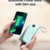 41qJ5FMCjCL._AC_.jpg VEEKTOMX Portable Phone Charge with Built in Cables, 10000mAh Ultra Slim Power Bank with 5 Outputs and LED Display, Battery Pack Compatible with iPhone/iPad/Samsung and Other Android Smart Devices