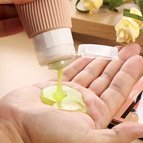 41tl0YQb6vL._AC_.jpg Mrsdry Travel Bottles for Toiletries, Tsa Approved 3oz Portable Travel Bottles, BPA Free Leak Proof Squeezable Silicone Travel Size Containers, Travel Accessories with Clear Toiletry Bag (4 Pack)