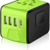41usfPbR6cL._AC_.jpg SAUNORCH Universal International Travel Power Adapter W/High Speed 2.4A USB-A, 3.0A Type-C Wall Charger, European Adapter, Worldwide AC Outlet Plugs Adapters for Europe, UK, US, AU, Asia-Green