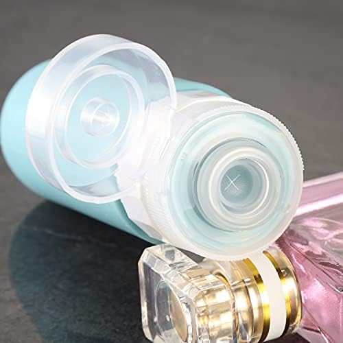 41yDQzT6vYS._AC_.jpg Gemice Travel Bottles for Toiletries Tsa Approved Travel 3oz Size Containers BPA Free Leak Proof Travel Tubs Refillable Liquid Travel Accessories for Cometic Shampoo and Lotion Soap